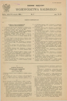 Dziennik Urzędowy Województwa Kaliskiego. 1986, nr 3 (19 kwietnia)