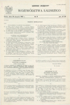 Dziennik Urzędowy Województwa Kaliskiego. 1987, nr 8 (24 sierpnia)