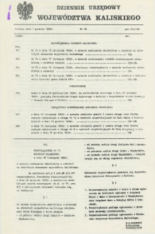 Dziennik Urzędowy Województwa Kaliskiego. 1992, nr 20 (1 grudnia)