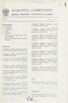 Dziennik Urzędowy Województwa Kaliskiego. 1993, Skorowidz alfabetyczny
