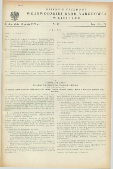Dziennik Urzędowy Wojewódzkiej Rady Narodowej w Kielcach. 1970, nr 13 (15 maja)