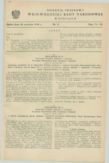 Dziennik Urzędowy Wojewódzkiej Rady Narodowej w Kielcach. 1970, nr 15 (30 czerwca)