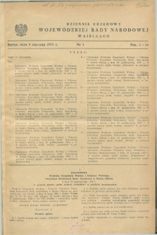 Dziennik Urzędowy Wojewódzkiej Rady Narodowej w Kielcach. 1971, nr 1 (9 stycznia)