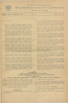 Dziennik Urzędowy Wojewódzkiej Rady Narodowej w Kielcach. 1971, nr 2 (15 stycznia)