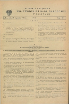 Dziennik Urzędowy Wojewódzkiej Rady Narodowej w Kielcach. 1971, nr 3 (30 stycznia)