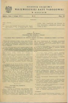 Dziennik Urzędowy Wojewódzkiej Rady Narodowej w Kielcach. 1971, nr 4 (1 lutego)