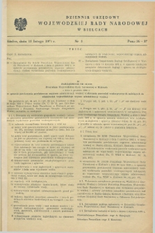 Dziennik Urzędowy Wojewódzkiej Rady Narodowej w Kielcach. 1971, nr 5 (15 lutego)