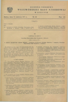 Dziennik Urzędowy Wojewódzkiej Rady Narodowej w Kielcach. 1971, nr 29 (25 czerwca)