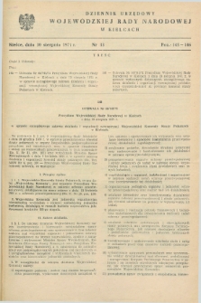 Dziennik Urzędowy Wojewódzkiej Rady Narodowej w Kielcach. 1971, nr 33 (30 sierpnia)