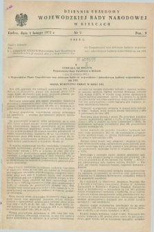 Dziennik Urzędowy Wojewódzkiej Rady Narodowej w Kielcach. 1972, nr 2 (1 lutego)