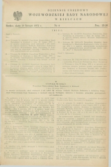 Dziennik Urzędowy Wojewódzkiej Rady Narodowej w Kielcach. 1972, nr 6 (25 lutego)