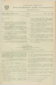 Dziennik Urzędowy Wojewódzkiej Rady Narodowej w Kielcach. 1972, nr 16 (15 lipca)