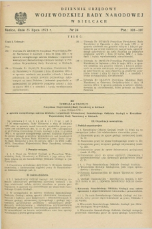 Dziennik Urzędowy Wojewódzkiej Rady Narodowej w Kielcach. 1973, nr 24 (25 lipca)