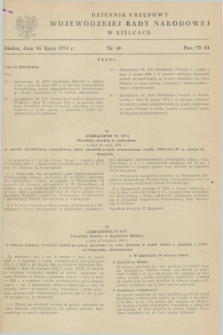 Dziennik Urzędowy Wojewódzkiej Rady Narodowej w Kielcach. 1974, nr 10 (16 lipca)