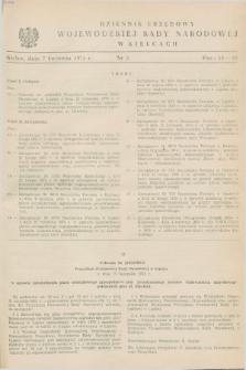 Dziennik Urzędowy Wojewódzkiej Rady Narodowej w Kielcach. 1975, nr 2 (7 kwietnia)