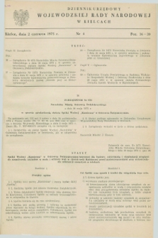 Dziennik Urzędowy Wojewódzkiej Rady Narodowej w Kielcach. 1975, nr 4 (2 czerwca)