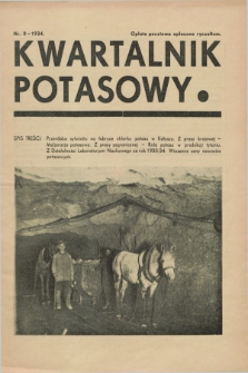 Kwartalnik Potasowy. 1934, nr 3 ([grudzień])