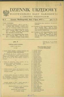 Dziennik Urzędowy Wojewódzkiej Rady Narodowej w Gorzowie Wielkopolskim. 1975, nr 1 (1 lipca)