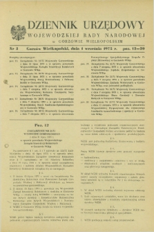 Dziennik Urzędowy Wojewódzkiej Rady Narodowej w Gorzowie Wielkopolskim. 1975, nr 3 (1 września)