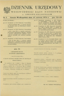 Dziennik Urzędowy Wojewódzkiej Rady Narodowej w Gorzowie Wielkopolskim. 1976, nr 5 (23 czerwca)