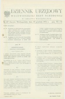 Dziennik Urzędowy Wojewódzkiej Rady Narodowej w Gorzowie Wielkopolskim. 1976, nr 10 (30 grudnia)