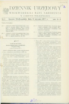 Dziennik Urzędowy Wojewódzkiej Rady Narodowej w Gorzowie Wielkopolskim. 1977, nr 1 (31 stycznia)