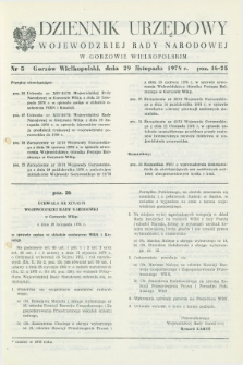 Dziennik Urzędowy Wojewódzkiej Rady Narodowej w Gorzowie Wielkopolskim. 1978, nr 5 (29 listopada)