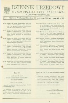 Dziennik Urzędowy Wojewódzkiej Rady Narodowej w Gorzowie Wielkopolskim. 1980, nr 4 (19 czerwca)