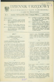 Dziennik Urzędowy Wojewódzkiej Rady Narodowej w Gorzowie Wielkopolskim. 1983, nr 1 (8 lutego)