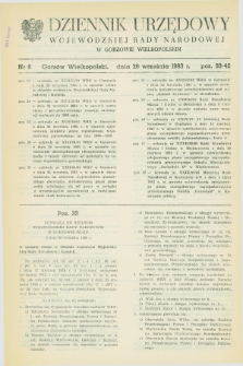 Dziennik Urzędowy Wojewódzkiej Rady Narodowej w Gorzowie Wielkopolskim. 1983, nr 6 (26 września)