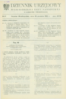 Dziennik Urzędowy Wojewódzkiej Rady Narodowej w Gorzowie Wielkopolskim. 1983, nr 8 (30 grudnia)