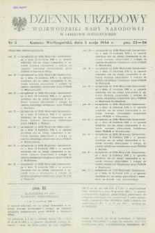 Dziennik Urzędowy Wojewódzkiej Rady Narodowej w Gorzowie Wielkopolskim. 1984, nr 5 (5 maja)