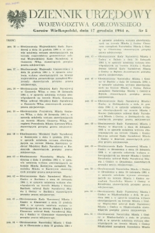Dziennik Urzędowy Województwa Gorzowskiego. 1984, nr 5 (17 grudnia)
