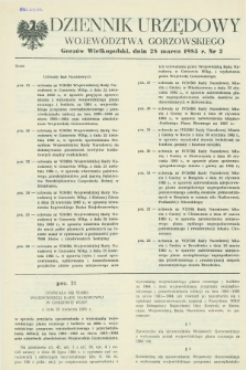 Dziennik Urzędowy Województwa Gorzowskiego. 1985, nr 2 (28 marca)