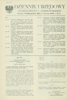 Dziennik Urzędowy Województwa Gorzowskiego. 1985, nr 3 (4 czerwca)