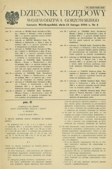 Dziennik Urzędowy Województwa Gorzowskiego. 1986, nr 4 (12 lutego)