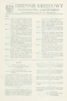 Dziennik Urzędowy Województwa Gorzowskiego. 1988, nr 4 (22 luty)