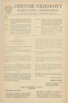 Dziennik Urzędowy Województwa Gorzowskiego. 1989, nr 19 (15 września)