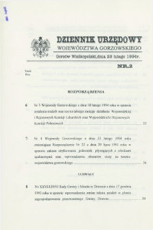 Dziennik Urzędowy Województwa Gorzowskiego. 1994, nr 2 (28 lutego)