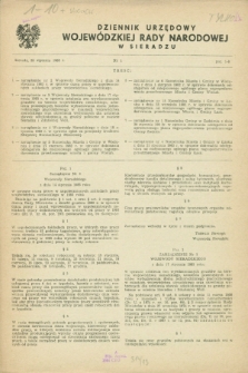 Dziennik Urzędowy Wojewódzkiej Rady Narodowej w Sieradzu. 1983, nr 1 (25 stycznia)