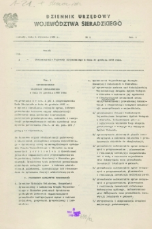 Dziennik Urzędowy Województwa Sieradzkiego. 1989, nr 1 (4 stycznia)