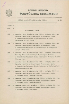 Dziennik Urzędowy Województwa Sieradzkiego. 1990, nr 31 (31 października)