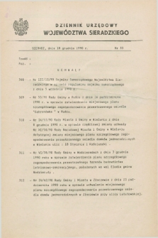 Dziennik Urzędowy Województwa Sieradzkiego. 1990, nr 33 (18 grudnia)