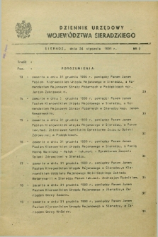 Dziennik Urzędowy Województwa Sieradzkiego. 1991, nr 2 (24 stycznia)