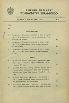 Dziennik Urzędowy Województwa Sieradzkiego. 1991, nr 5 (28 lutego)