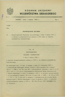 Dziennik Urzędowy Województwa Sieradzkiego. 1991, nr 6 (4 marca)