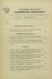Dziennik Urzędowy Województwa Sieradzkiego. 1991, nr 8 (29 marca)