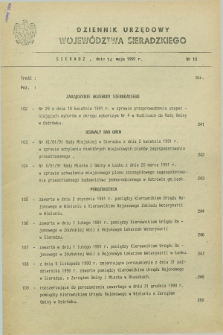 Dziennik Urzędowy Województwa Sieradzkiego. 1991, nr 10 (14 maja)