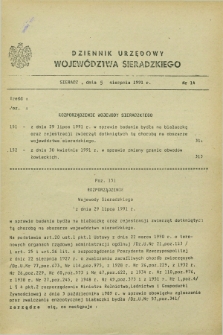 Dziennik Urzędowy Województwa Sieradzkiego. 1991, nr 14 (5 sierpnia)
