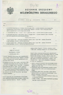 Dziennik Urzędowy Województwa Sieradzkiego. 1994, nr 1 (31 stycznia)